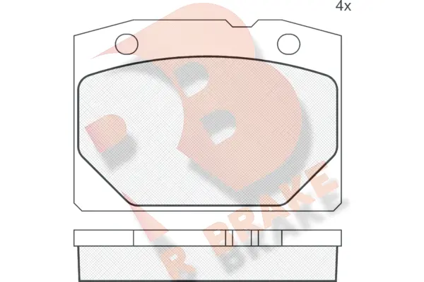 Kit de plaquettes de frein, frein à disque R BRAKE RB0155