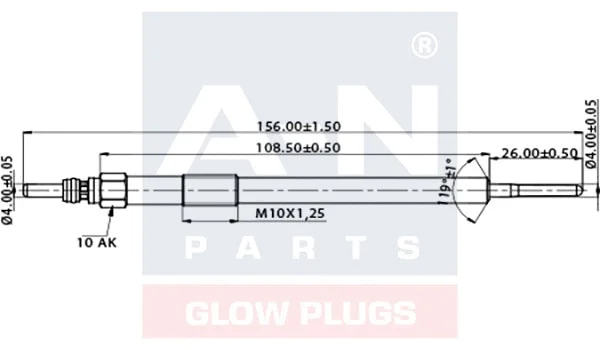Bougie de préchauffage A-N PARTS A-N156044