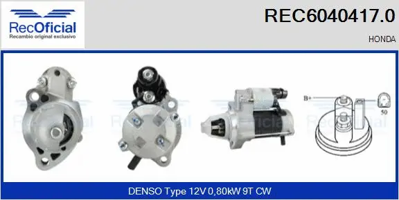 Démarreur RECOFICIAL REC6040417.0