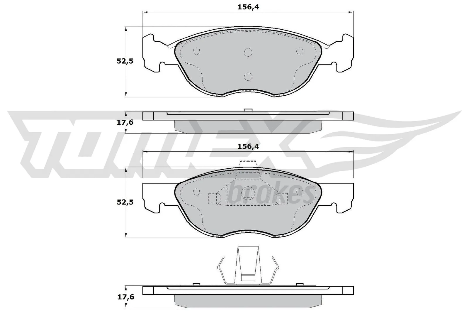Kit de plaquettes de frein, frein à disque TOMEX Brakes TX 17-17