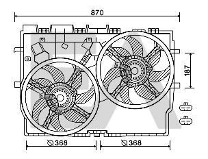 Ventilateur, refroidissement du moteur EACLIMA 33V25078