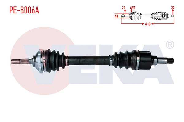 Arbre de transmission VEKA PE-8006A
