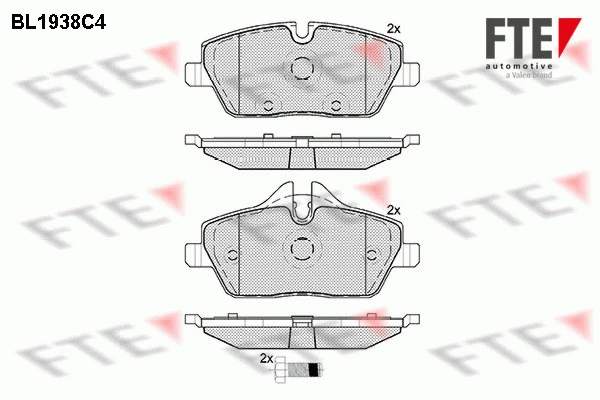 Kit de plaquettes de frein, frein à disque FTE 9010530