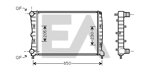 Radiateur, refroidissement du moteur EACLIMA 31R03018