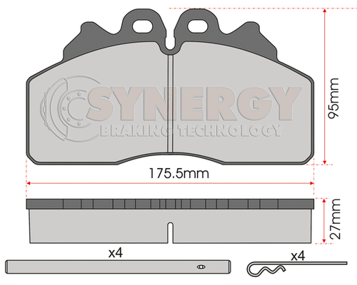 Kit de plaquettes de frein, frein à disque JURATEK SYN3024K