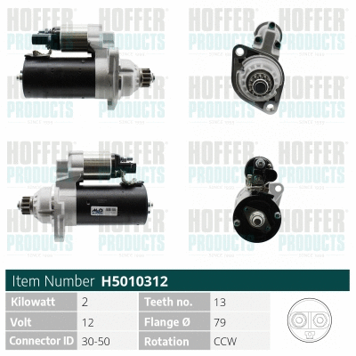 Démarreur HOFFER H5010312