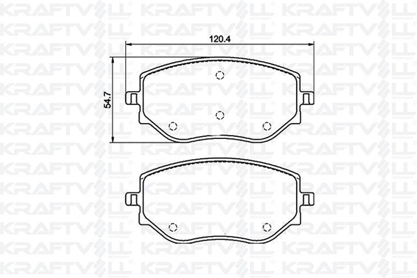 Kit de plaquettes de frein, frein à disque KRAFTVOLL GERMANY 07010113