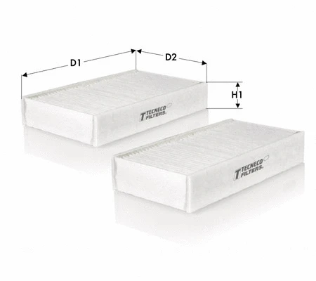 Filtre, air de l'habitacle TECNECO FILTERS CK10536-2