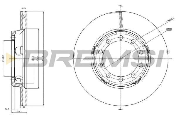 Disque de frein BREMSI CD5179V