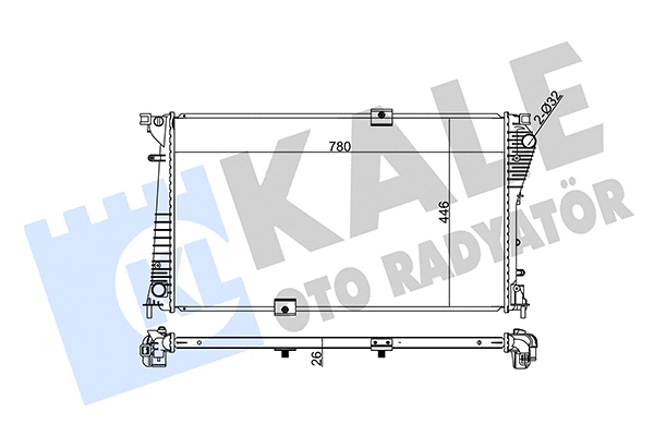 Radiateur, refroidissement du moteur KALE OTO RADYATÖR 351040