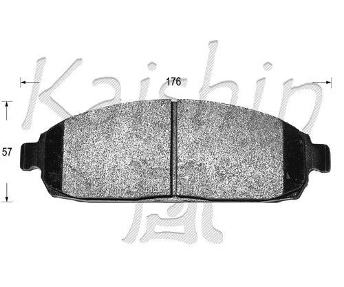 Kit de plaquettes de frein, frein à disque KAISHIN FK10120