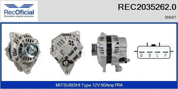Alternateur RECOFICIAL REC2035262.0