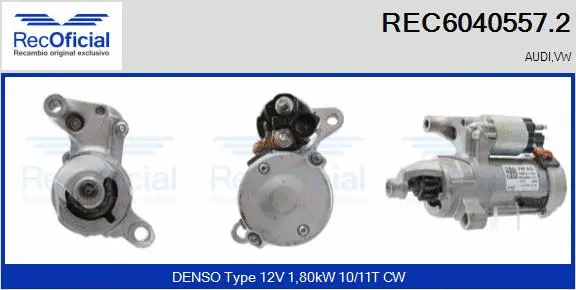 Démarreur RECOFICIAL REC6040557.2