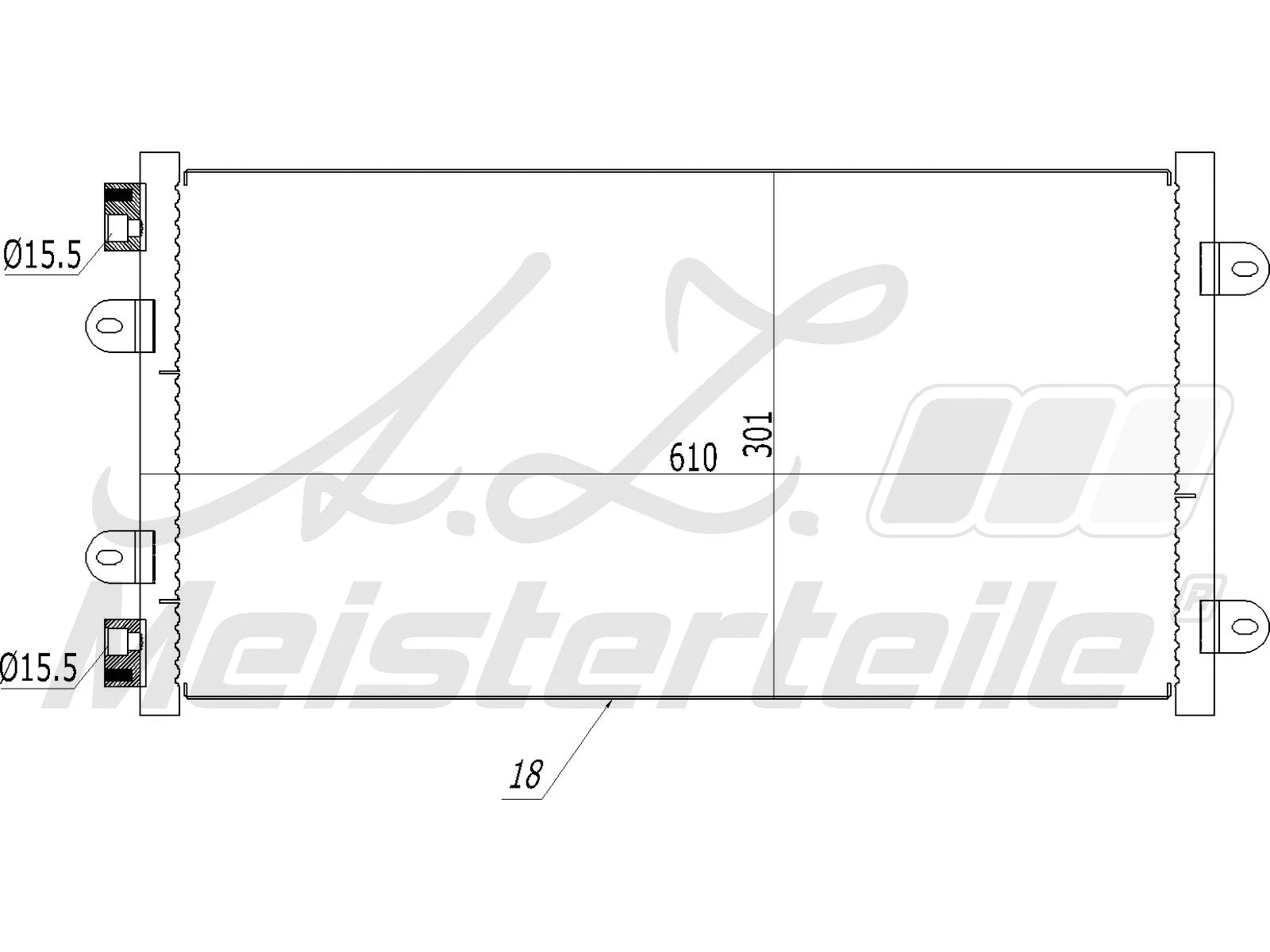 Condenseur, climatisation A.Z. Meisterteile AZMT-45-030-1189