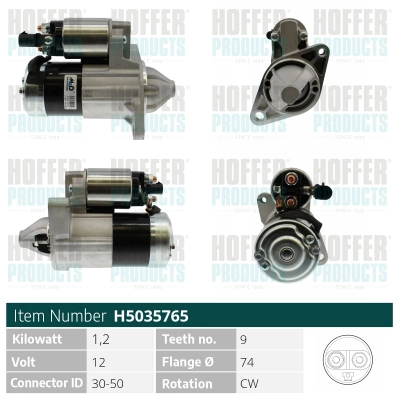 Démarreur HOFFER H5035765