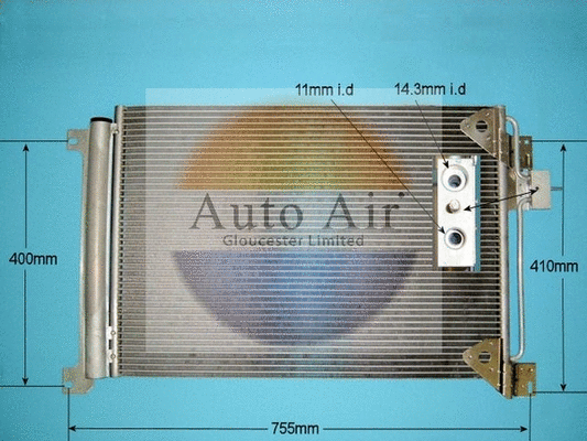 Condenseur, climatisation AUTO AIR GLOUCESTER 16-9922