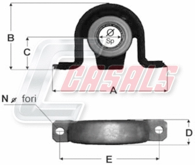 Suspension, arbre de cardan CASALS ST13