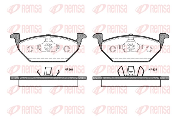 Kit de plaquettes de frein, frein à disque REMSA 0633.20