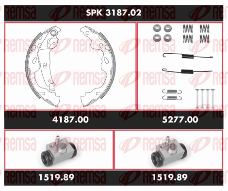 Kit de freins, freins à tambours REMSA SPK 3187.02