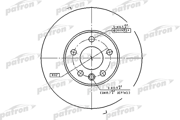 Disque de frein PATRON PBD4323