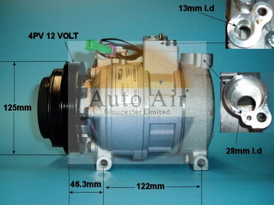 Compresseur, climatisation AUTO AIR GLOUCESTER 14-1173P
