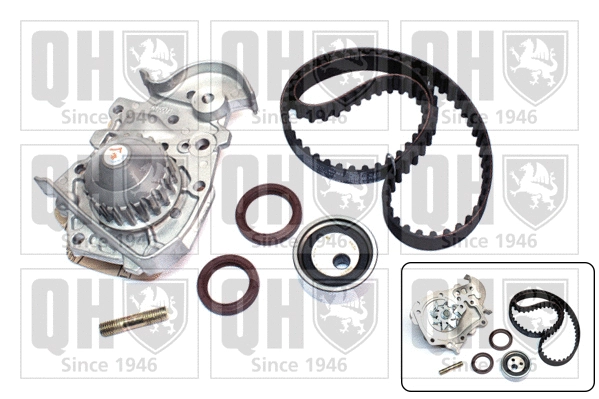 Pompe à eau + kit de courroie crantée QUINTON HAZELL QBPK5590