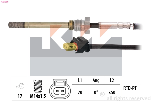 Capteur, température des gaz KW 422 300