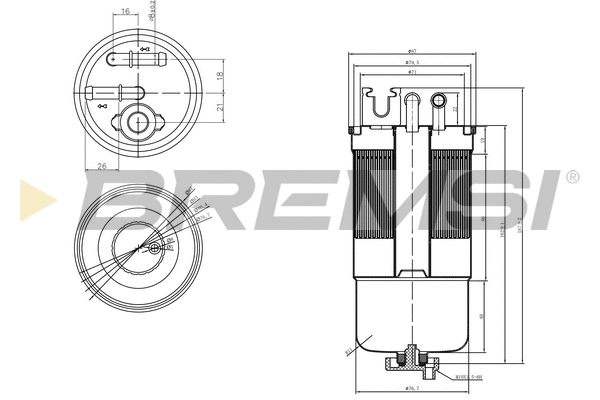 Filtre à carburant BREMSI FE0159