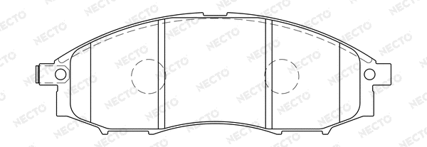 Kit de plaquettes de frein, frein à disque NECTO FD7155A