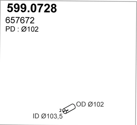 Kit d'assemblage, silencieux ASSO 599.0728