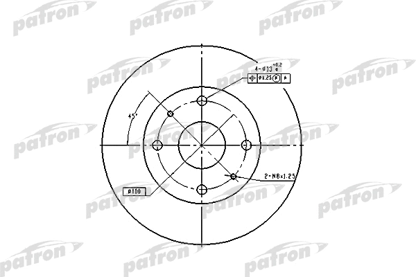 Disque de frein PATRON PBD2576