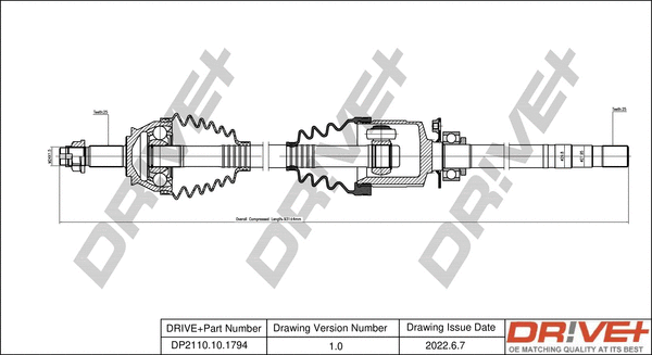 Arbre de transmission Dr!ve+ DP2110.10.1794