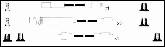 Kit de câbles d'allumage LEMARK HOES565