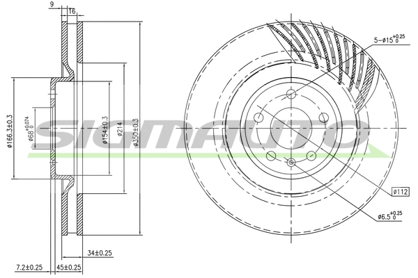 Disque de frein SIGMAUTO DBC686VLS