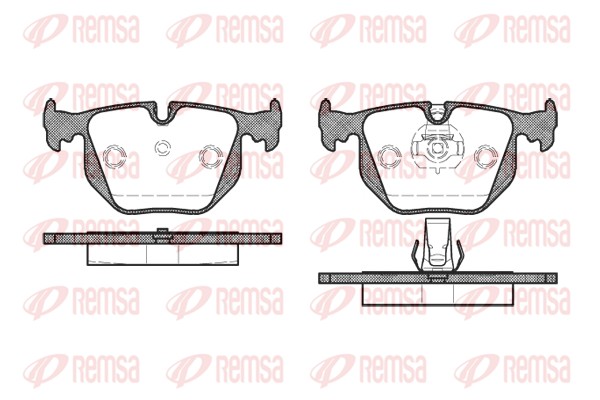Kit de plaquettes de frein, frein à disque REMSA 0381.30