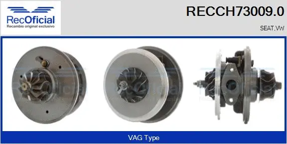 Groupe carter, turbocompresseur RECOFICIAL RECCH73009.0