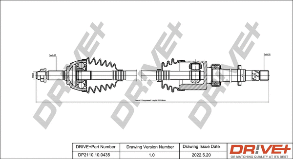 Arbre de transmission Dr!ve+ DP2110.10.0435