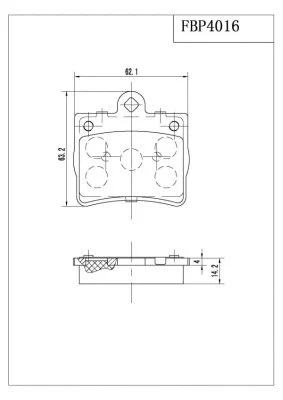 Kit de plaquettes de frein, frein à disque FI.BA FBP4016