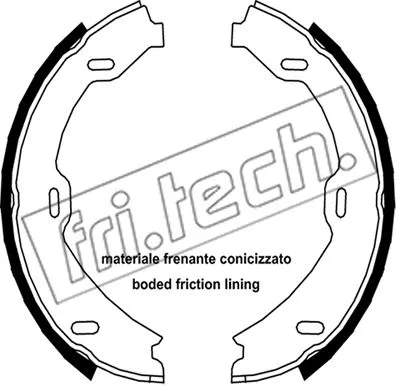Jeu de mâchoires de frein, frein de stationnement fri.tech. 1052.128