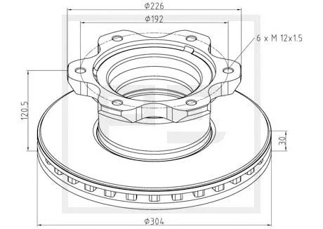 Disque de frein PE Automotive 016.660-00A