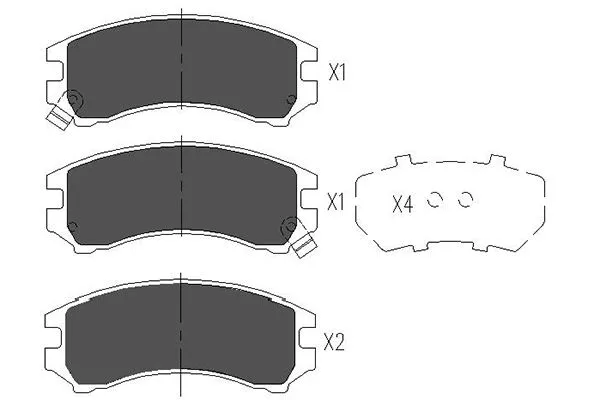 Kit de plaquettes de frein, frein à disque KAVO PARTS KBP-8513