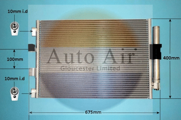 Condenseur, climatisation AUTO AIR GLOUCESTER 16-9127