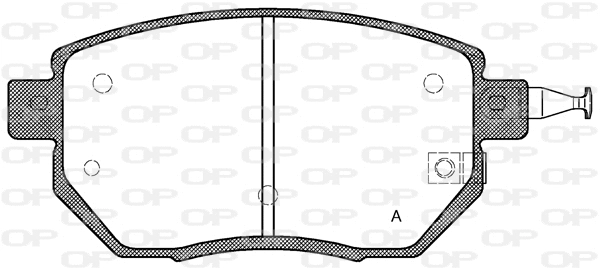 Kit de plaquettes de frein, frein à disque OPEN PARTS BPA0985.02