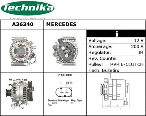 Alternateur Technika A36340