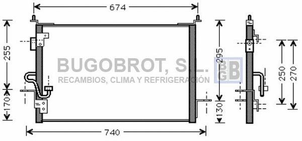 Condenseur, climatisation BUGOBROT 62-AU5143