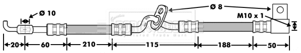 Flexible de frein BORG & BECK BBH7478