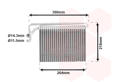 Évaporateur climatisation VAN WEZEL 0600V024
