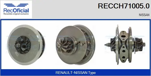 Groupe carter, turbocompresseur RECOFICIAL RECCH71005.0