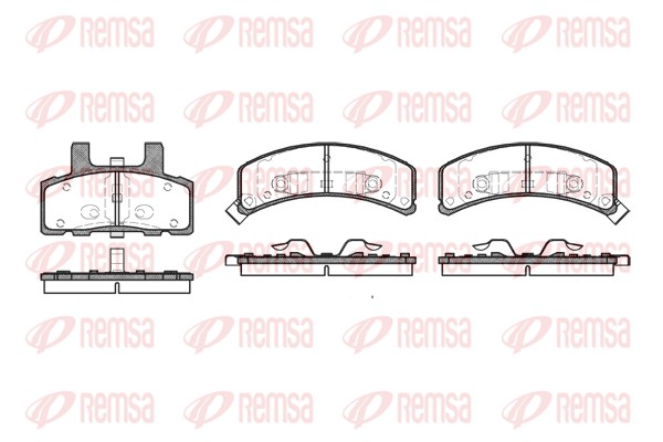 Kit de plaquettes de frein, frein à disque REMSA 0552.32