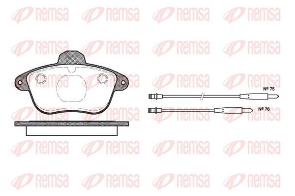 Kit de plaquettes de frein, frein à disque REMSA 0401.04